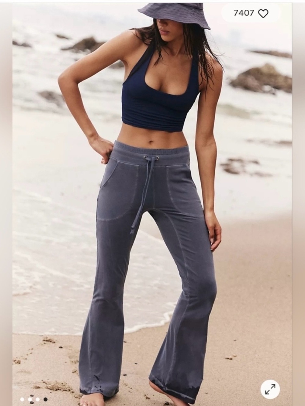 FP Movement New Flow Flares In Vintage Indigo